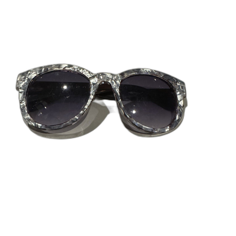 Bethenny Marble Silver Oversized Sunglasses Women Travel Resort Beach Vacation
